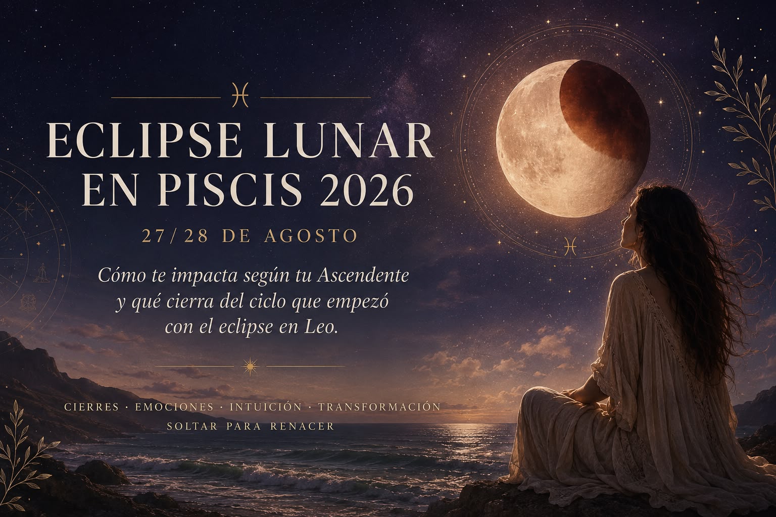 Eclipse Lunar en Piscis 2026: cómo te impacta según tu Ascendente y qué cierra del ciclo que empezó con el eclipse en Leo